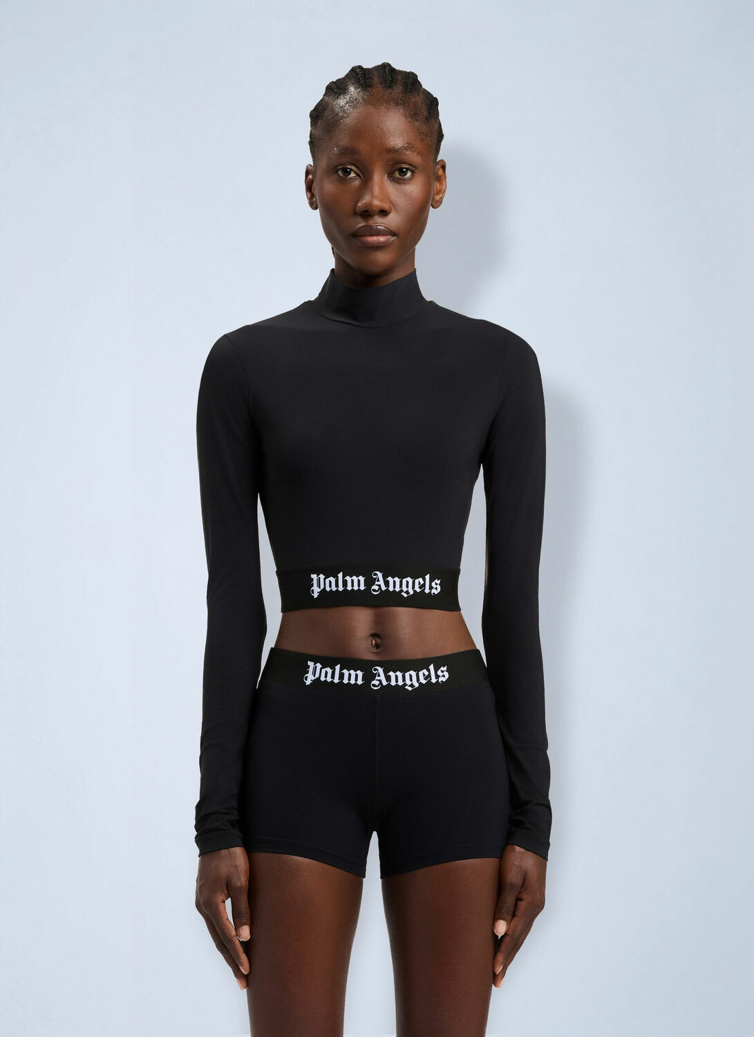 Palm Angels Classic Logo Long-Sleeved Mockneck Top