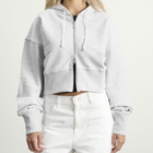 Dime Women's Cropped Hoodie in Ash