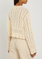 Free People Charlotte Pointelle-knit Sweatshirt Cream