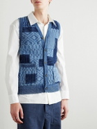 Beams Plus - Patchwork Indigo-Dyed Cotton Sweater Vest - Blue