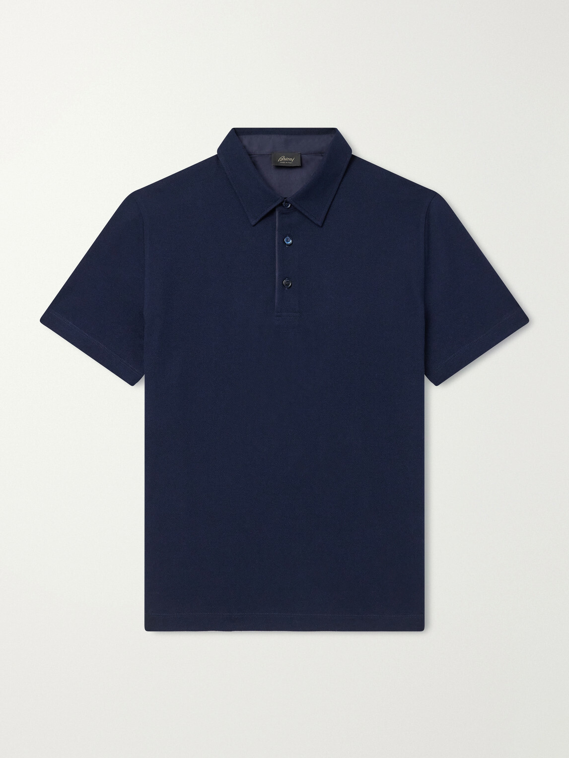 Brioni - Cotton-Piqué Polo Shirt - Blue