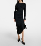 Ferragamo Ruched jersey midi dress