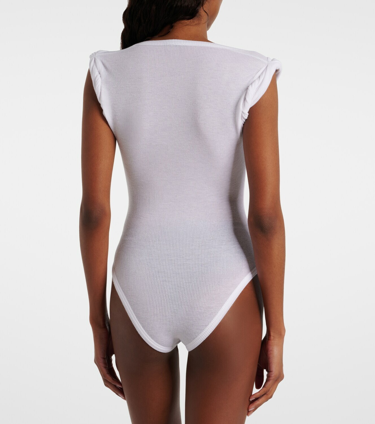Alaïa Ribbed-knit bodysuit