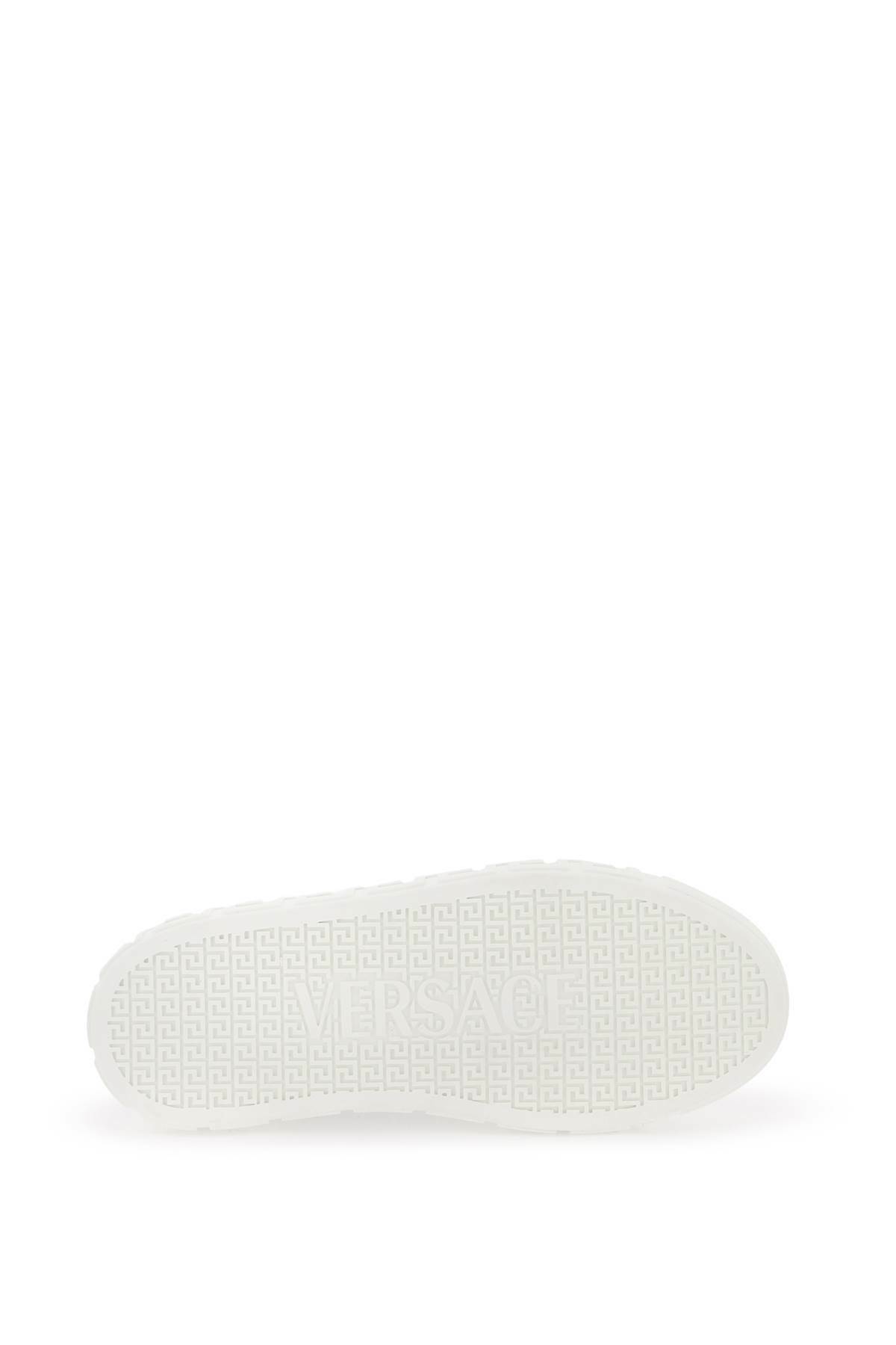 Versace White Leather Sneakers