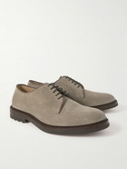 Brunello Cucinelli - Suede Derby Shoes - Gray