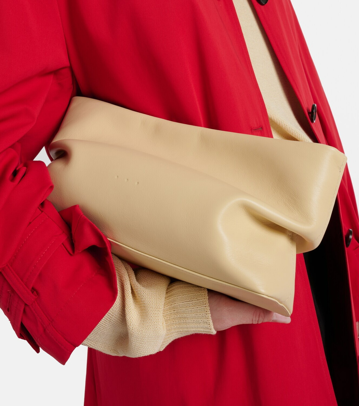 Aesther Ekme Nina Medium leather clutch