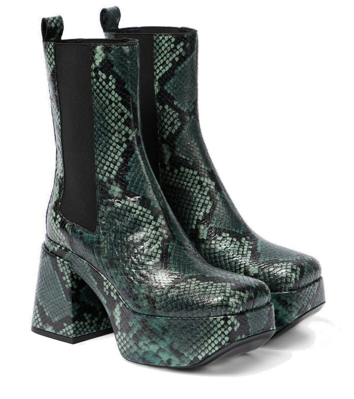 Photo: Dorothee Schumacher Snake-printed leather Chelsea boots