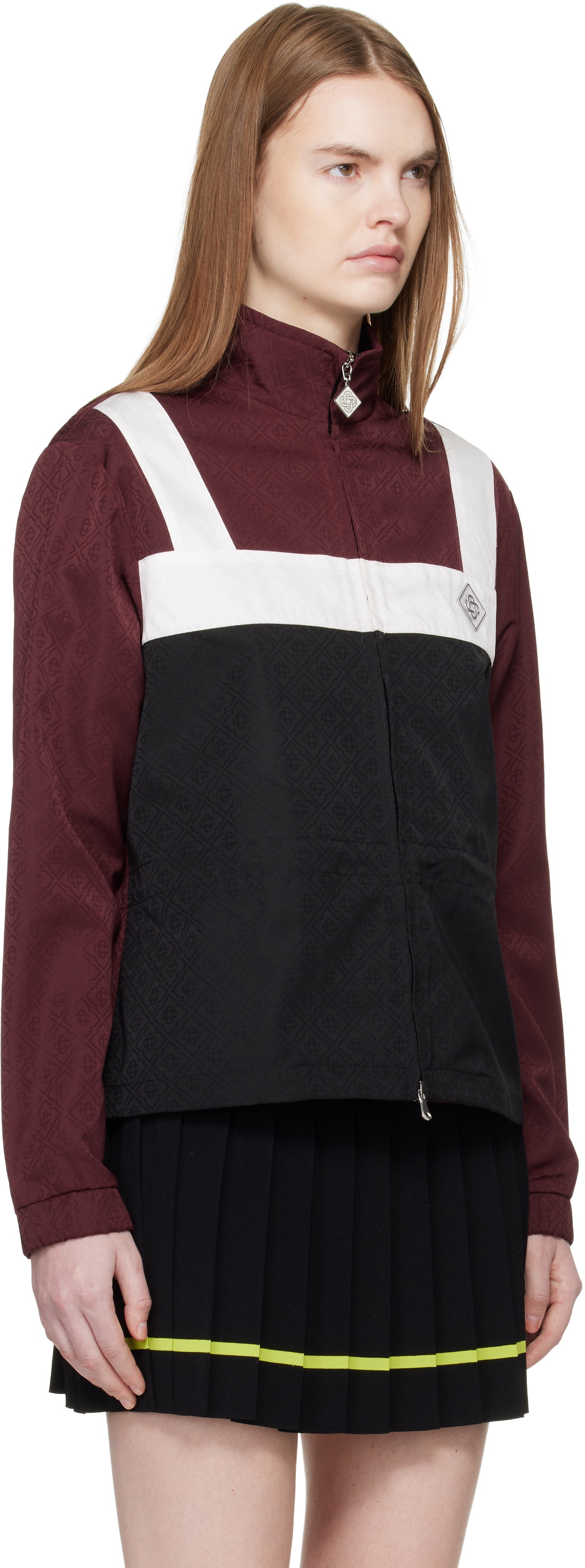 Casablanca Burgundy Monogram Windbreaker Jacket