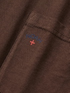 Noah - Core Logo-Print Cotton-Jersey T-Shirt - Brown
