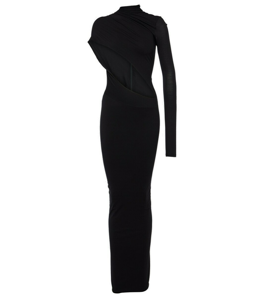 LaQuan Smith Asymmetric cutout jersey gown LaQuan Smith