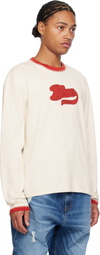 BLUEMARBLE Off-White Cotton Flame T-shirt