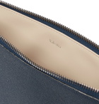 Valextra - Pebble-Grain Leather iPad Case - Men - Navy
