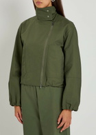 Vince Sculpted Cotton-blend Poplin Jacket Khaki