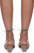 Martiniano Gray Spaghetti Heeled Sandals