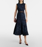 Erdem Floral denim midi dress