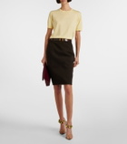 Saint Laurent Wool, cashmere, and silk sweater