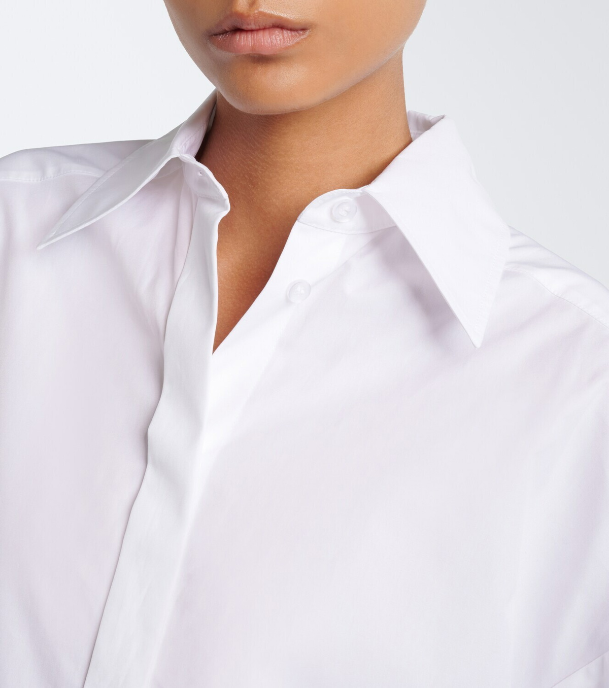 Sportmax Asymmetric cotton poplin shirt