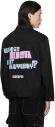 KidSuper Black 'Whose Idea Is It Anyway' Denim Jacket