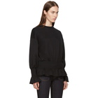 Stella McCartney Black Ruffle Crewneck Sweatshirt