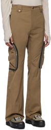 FFFPOSTALSERVICE Brown Flared Cargo Pants