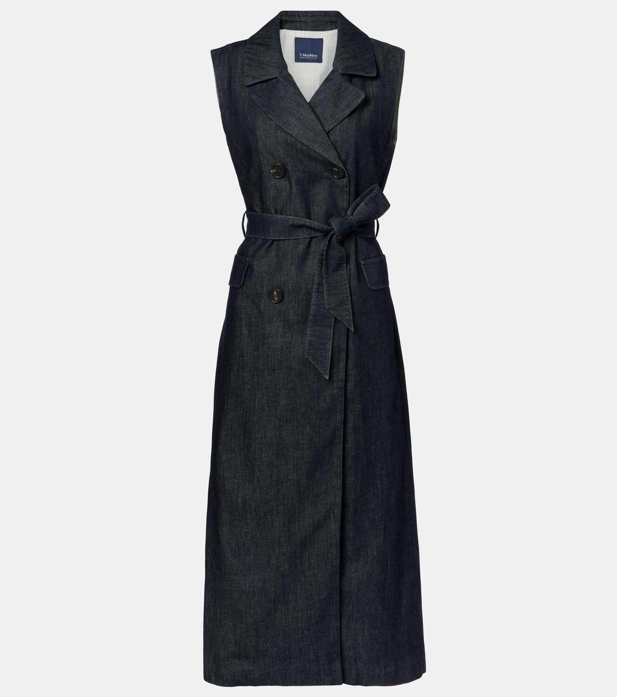 'S Max Mara Greta belted denim maxi dress