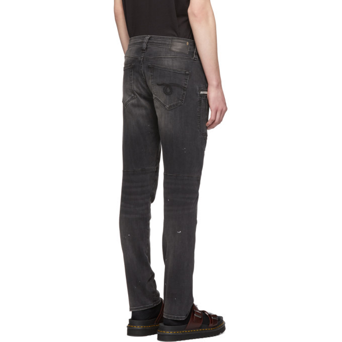 R13 Black Moto Jeans R13