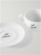 Café Kitsuné - Medium Logo-Print Ceramic Cup and Saucer Set