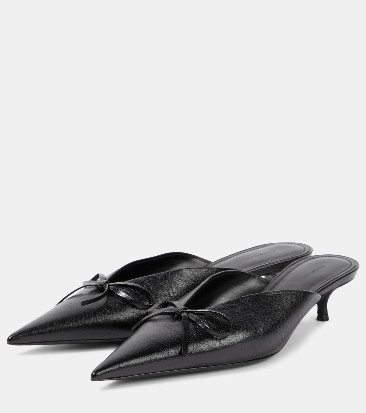 BALENCIAGA Knife embellished leather slingback pumps | THE