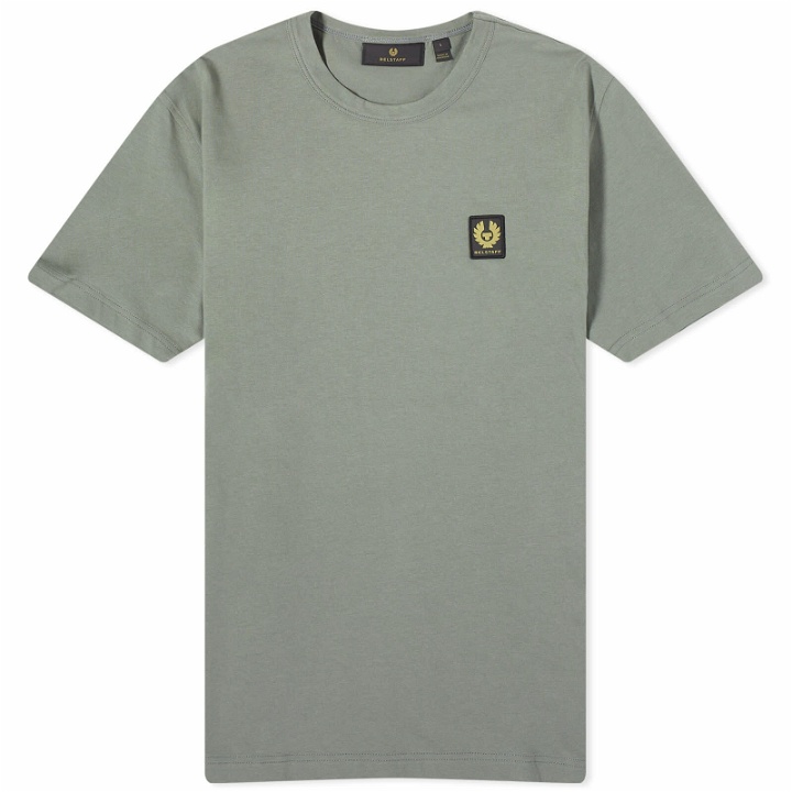 Photo: Belstaff Men's Patch Logo T-Shirt in Mineral Green