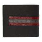 Prada Black Saffiano Leather Logo Wallet