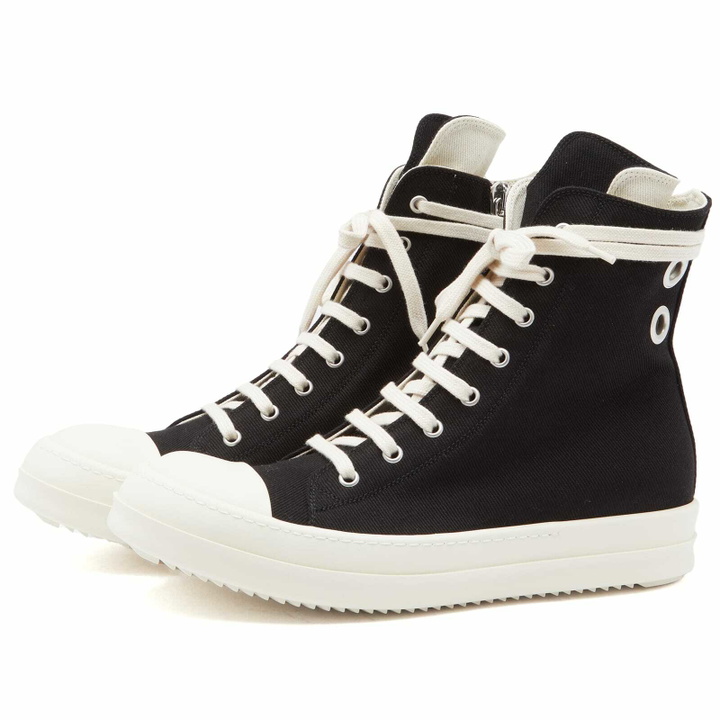 Photo: Rick Owens DRKSHDW Women's Hi-Top Top Sneakers in Black