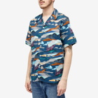 Paul Smith Men's Abstract Vacation Shirt in Blue