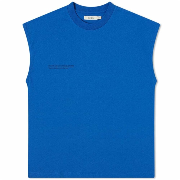 Photo: Pangaia Organic Cotton Cropped Shoulder T-Shirt in Cobalt Blue