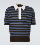 Wales Bonner Breeze striped wool polo sweater