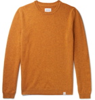 Norse Projects - Sigfred Mélange Brushed-Wool Sweater - Orange