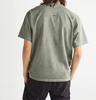 WTAPS - Sign Logo-Appliquéd Embroidered Pigment-Dyed Cotton-Jersey T-Shirt - Green