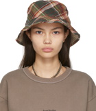 Acne Studios Green Check Bucket Hat