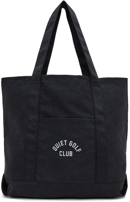 Photo: Quiet Golf Black Canvas Tote