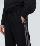 Y-3 Striped wool-blend sweatpants