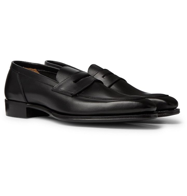 Photo: Kingsman - George Cleverley Leather Penny Loafers - Black