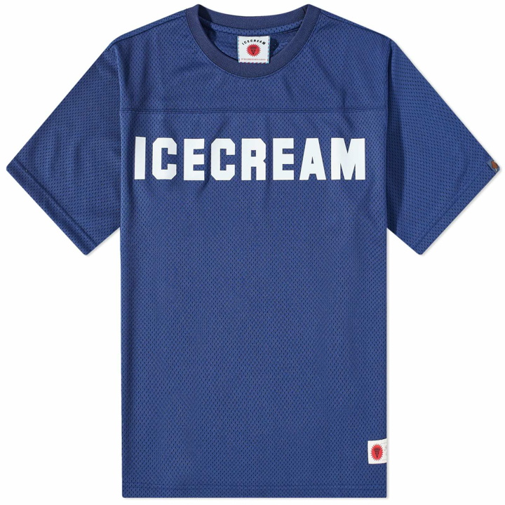 Photo: ICECREAM Men's Mesh Football Jersey in Navy