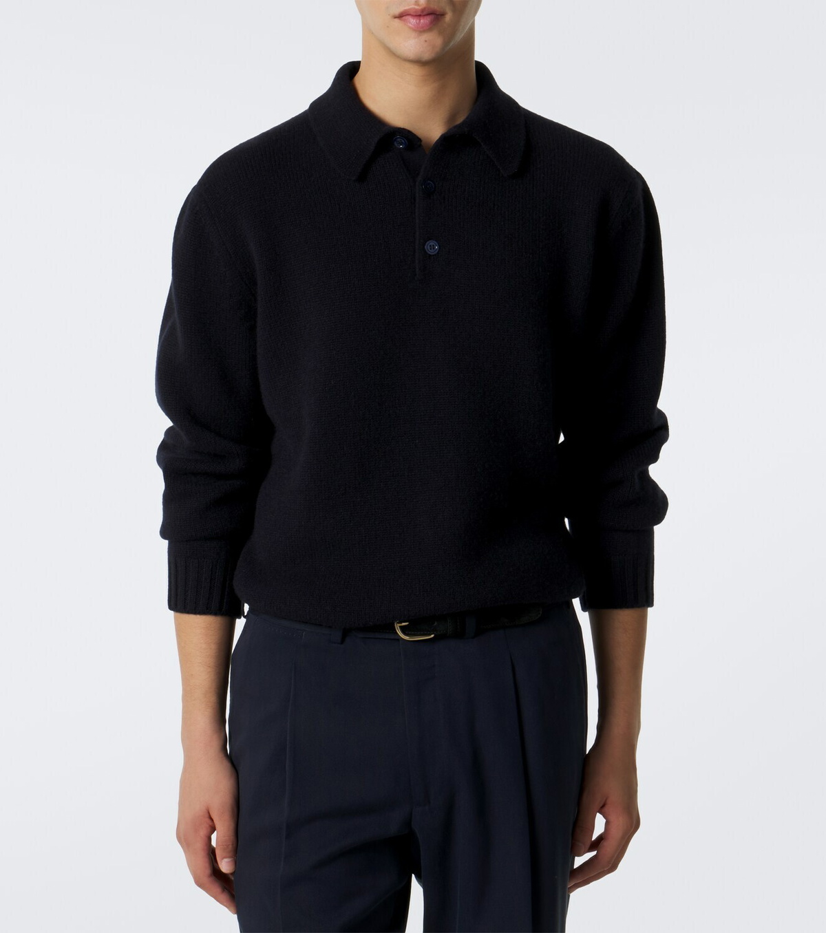 Saman Amel Sander cashmere polo sweater