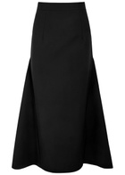 Huishan Zhang Vicky Tailored Wool Midi Skirt Black