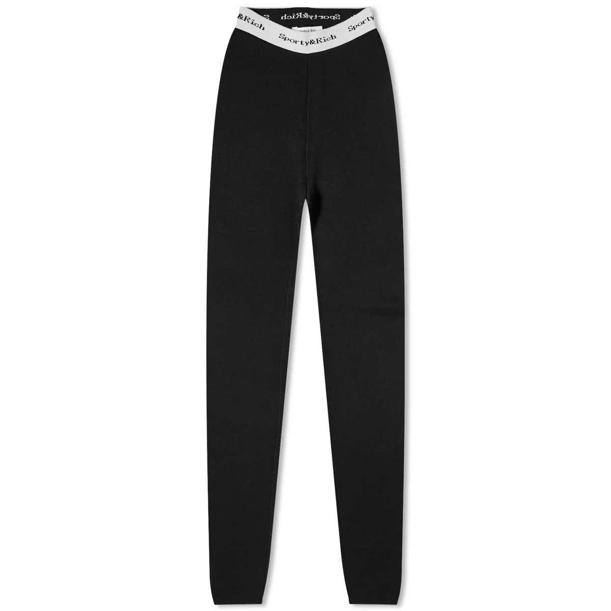 Buy SPORTY & RICH Gray High-waisted Leggings - Dark Grey/white At 68% Off