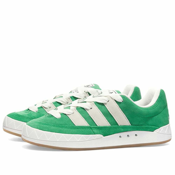 Photo: Adidas Men's ADIMATIC Sneakers in Green/Crystal White