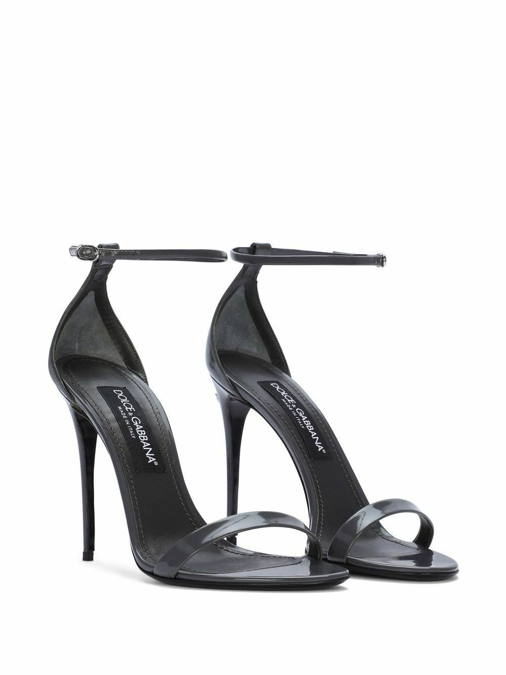 DOLCE & GABBANA - Shiny Leather Heel Sandals Dolce & Gabbana