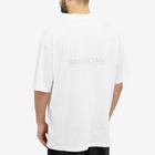 Balenciaga Men's Surf Logo T-Shirt in White/Light Blue