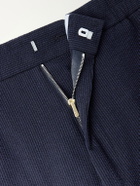 Paul Smith - Straight-Leg Cotton-Blend Seersucker Trousers - Blue