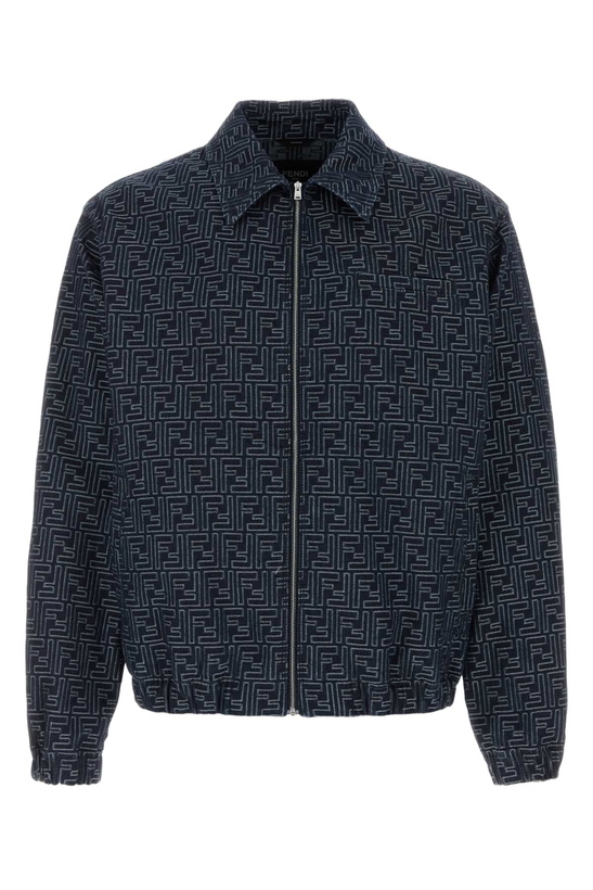 Photo: Fendi Embroidered Denim Bomber Jacket