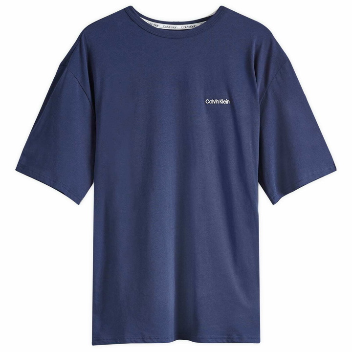 Photo: Calvin Klein Men's Crew Neck Lounge T-Shirt in Blue